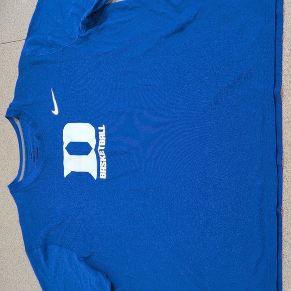 Duke Basketball Nike T-shirt, Dry Fit, Blue Short Sleeves, University, Men's XXL - Picture 2 of 8